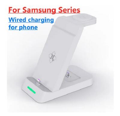 30W 3 In 1 Draadloze Oplader Standaard geschikt voor Samsung S22 S21 - Galaxy Watch 6 5 4 Snel Opladen Dock Station