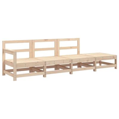 4-delige Loungeset massief grenenhout 4-delige Loungeset massief grenenhout