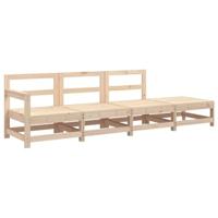 4-delige Loungeset massief grenenhout - thumbnail