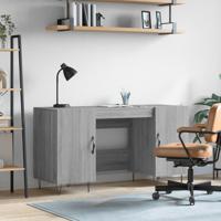 Bureau 140x50x75 cm bewerkt hout grijs sonoma eikenkleurig - thumbnail