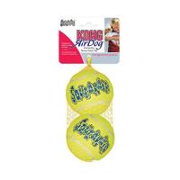KONG SQUEAKAIR TENNISBAL GEEL MET PIEP LARGE 8 CM 2 ST - thumbnail