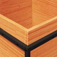 Plantenbak 40x40x50 cm massief grenenhout wasbruin - thumbnail
