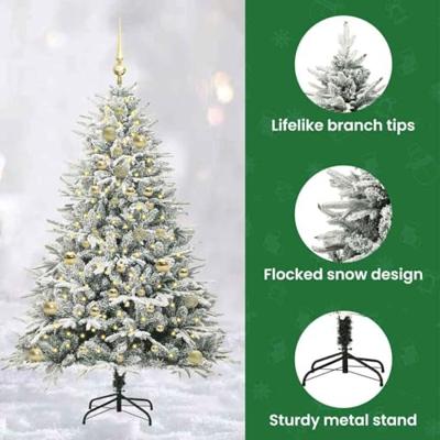 VidaXL Artificial pre-lit kerstboom met ballenset groen 150 cm VidaXL Artificial pre-lit kerstboom met ballenset groen 150 cm