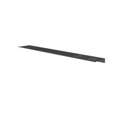 Hotbath &MORE Planchet - 80cm - inclusief bevestigings rails - 2 uitsparingen - voor zeepdispenser of beker - Geborsteld zwart PVD SH080H2MBP