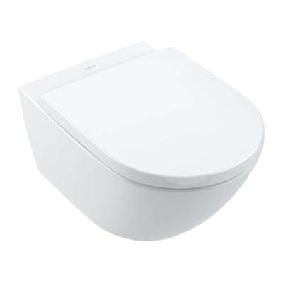 Villeroy & Boch Subway 3.0 Wandcloset - 56cm - zonder spoelrand - diepspoel - twistflush - ceramic+ - zonder zitting - mat stone white (wit) 4670t0rw - thumbnail
