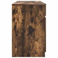 Bureau met lade Gerookt eiken 140 x 49 x 76 cm Bewerkt hout - thumbnail