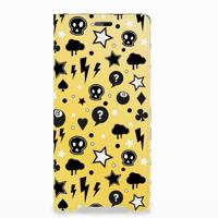 Mobiel BookCase Sony Xperia XZ3 Punk Geel - thumbnail