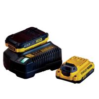 Stanley FatMax startpakket: 2A lader + 2 x accu 18V 2.0AH lithium-ion - thumbnail