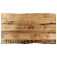 Tafelblad met natuurlijke rand 120x60x2,5 cm massief mangohout - thumbnail