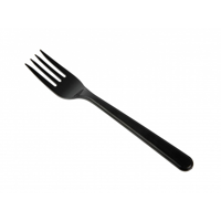 Vork Herbruikbaar zwart PP 185mm (50 stuks) - thumbnail