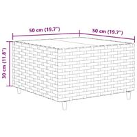 7-delige Loungeset met kussens poly rattan zwart - thumbnail