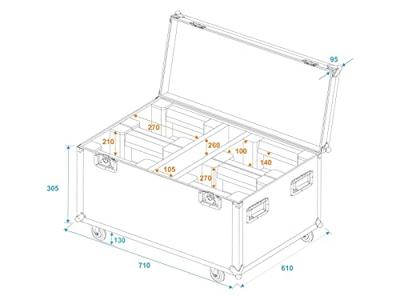 ROADINGER Flightcase 4x LED TMH-X1 Moving Head Beam with wheels
