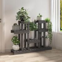 Plantenstandaard grijs 104,5x25x77,5 cm massief grenenhout - thumbnail