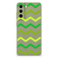 Samsung Galaxy S21FE | TPU bumper | Zigzag Groen - thumbnail