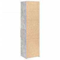 Hoge kast 50x42,5x185 cm bewerkt hout betongrijs - thumbnail