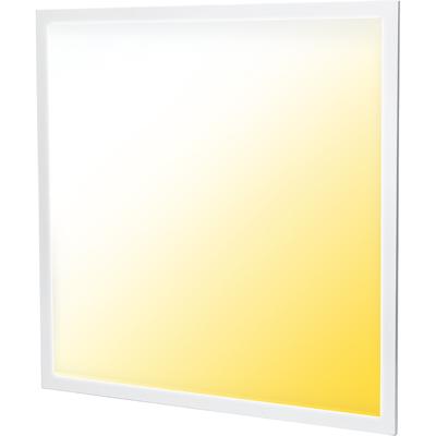 LED Paneel - Aigi Limno - 60x60 - Aanpasbare Kleur CCT - 32W Inbouw Vierkant - Backlight - Smart Wifi - Dimbaar - Mat Wit - Aluminium