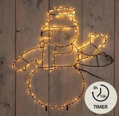 Sneeuwman zwaaiend 250led h60x50 cm classic warm Anna's Collection - Annas collection Sneeuwman zwaaiend 250led h60x50 cm classic warm Anna's Collection - Annas collection