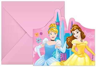 Globos Uitnodigingen en enveloppen fsc disney prinse live your story, 6st.