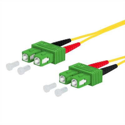 Metz Connect 151P1EAEA05E Glasvezel Optische vezel Aansluitkabel 0.50 m Geel [1x SC APC-stekker - 1x SC APC-stekker] 9/125 µ Singlemode OS2