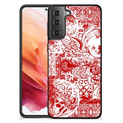 Telefoonhoesje Samsung Galaxy S21 Angel Skull Rood