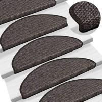 VidaXL Trapmatten zelfklevend 15st sisal-look 65x21x4cm antracietkleur - thumbnail