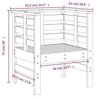 Tuinstoelen 2 st 61,5x53x71 cm massief douglashout - thumbnail