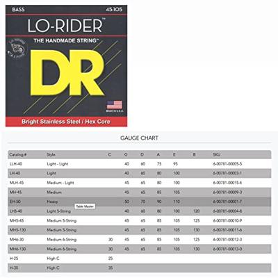 DR Strings MLH-45 Lo-Rider 45-100 set snaren voor elektrische basgitaar