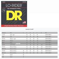 DR Strings MLH-45 Lo-Rider 45-100 set snaren voor elektrische basgitaar - thumbnail