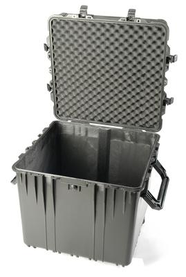 Peli 0370 Kubus-Vormige Transport Koffer Ideaal Voor Drones, Studioflitskoppen Of Podiumlampen, Ip67 Waterdicht, Capaciteit: 227L, Gemaakt In De Vs, Zonder Schuim, Kleur: Zwart