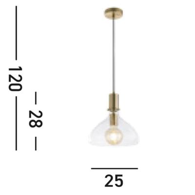 Searchlight HanglampMargarita Ø 25cm goud - 31031-1PB