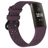 Vierkante gat verstelbare sport polsband voor FITBIT charge 3 (donker paars) - thumbnail