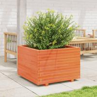 Plantenbak 70x70x49,5 cm massief grenenhout wasbruin - thumbnail