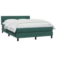 Boxspring met matras fluweel donkergroen 160x220 cm - thumbnail