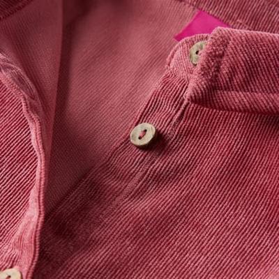 Kinderjurk met lange mouwen ribfluweel 92 oudroze