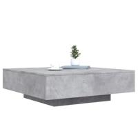 Salontafel met LED-verlichting 100x100x31 cm betongrijs - thumbnail