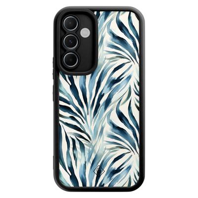 Samsung Galaxy A55 zwarte case - Japandi waves Samsung Galaxy A55 zwarte case - Japandi waves