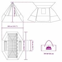 Tent Groen 482 x 360 x 227 cm - thumbnail