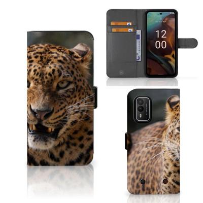 Nokia XR21 | Telefoonhoesje | Met pasjeshouder | Luipaard Nokia XR21 | Telefoonhoesje | Met pasjeshouder | Luipaard