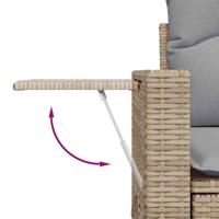 Tuinbankenset 13 pcs Beige poly rattan - thumbnail