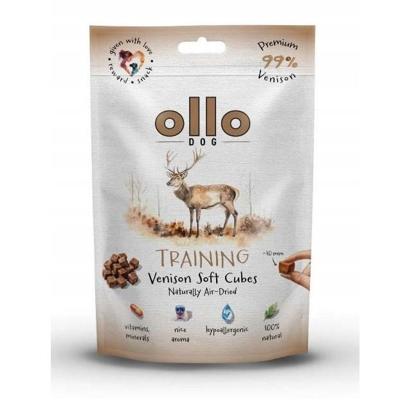 OLLO Air Dried Training Venison Cubes - traktatie voor hond - 80g