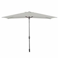 Marbueno Parasol Staal 8 Spaken 200x300 cm Polyester Wit Tuin, Zwembad, Terras - thumbnail