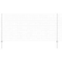 VidaXL Hek met paal zilver 1,2 x 10 m staal - thumbnail
