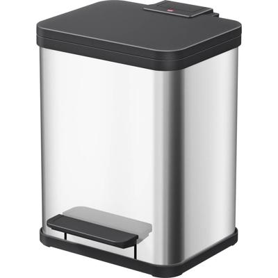 Hailo Öko duo plus M 6222000 Afvalbak 18 l RVS (b x h x d) 320 x 430 x 330 mm RVS Met voetpedaal 1 stuk(s)