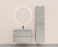 Onderkast Wiesbaden Novira 100x48 cm Afgeronde Hoeken Met 2 Laden 1 Uitsparing Mat Zand - thumbnail