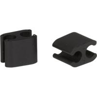Elvedes kabelclips duo pvc 5,0 mm + 5,0 mm zwart (50 stuks) - thumbnail