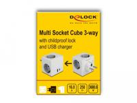 Delock 11501 Stekkerdooskubus Wit 1 stuk(s) - thumbnail