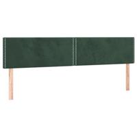 Boxspring met matras fluweel donkergroen 120x190 cm - thumbnail
