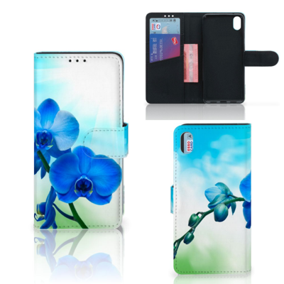 Xiaomi Redmi 7A Hoesje Orchidee Blauw - Cadeau voor je Moeder Xiaomi Redmi 7A Hoesje Orchidee Blauw - Cadeau voor je Moeder