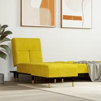 Chaise longue fluweel geel - thumbnail