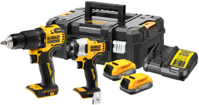 DeWALT DCK2062E2T Accu combiset 2-delig 18V XR 1.7Ah POWERSTACK in TSTAK